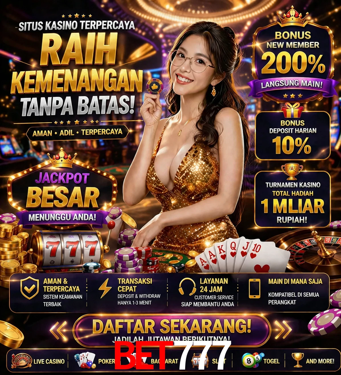 Roleta e blackjack bet777
